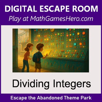 Dividing Integers | Digital Math Escape Room Game