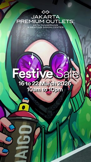 Jakarta Premium Outlets 🕛 Midnight Sale 13 to 15 March | 10am to 12 midnight 🛍️ Festive Sale 16 to 22 March | 10am to 10pm Enjoy savings up to 80%! ✨ Discover exclusive late-night deals from your favorite fashion brands! Celebrate the Lebaran season with: 🥨Festive Treats. 🎁Festive Rewards 🎈Fun Activities. Come and experience the festive shopping excitement at Jakarta Premium Outlets. #JakartaPremiumOutlets #FestiveSale #LebaranShopping #WhereToGoJKT #WeekendSeru