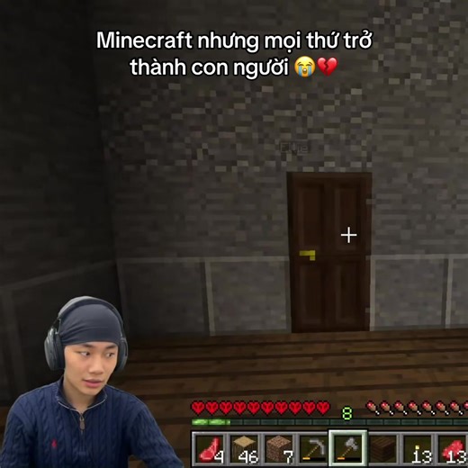 Minecraft nhưng mọi thứ trở thành con người