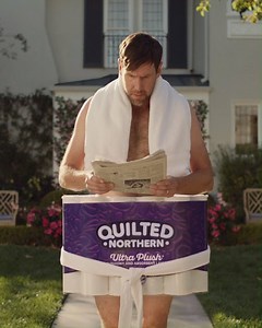 268K views · 108 reactions | No robe? No problem. Just make sure you stay wrapped up in something soft and cushiony. #JustReallyNiceTP | Quilted Northern Toilet Paper | Facebook