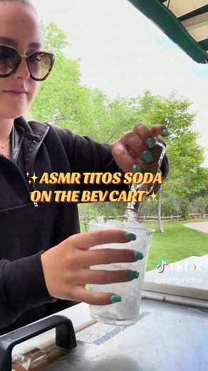 ASMR Titos Soda on the Bev Cart at Native Oaks Golf Course