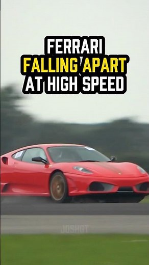 Ferrari starts to FALL APART at HIGH SPEED 😳 #shorts #supercars