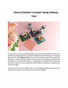 How to Crochet a Coaster Using Leftover Yarn - SlideServe