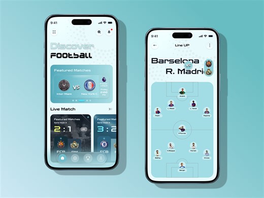Football Live Score & Match UI Mobile App
