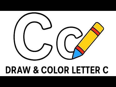 “How to Draw and Color the Letter C ✏️ | Fun Alphabet Drawing for Kids”