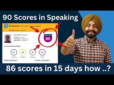 PTE core exam review Manpreet kaur, 9 bands in 15 days templates and tips ( Gurwinder PTE )