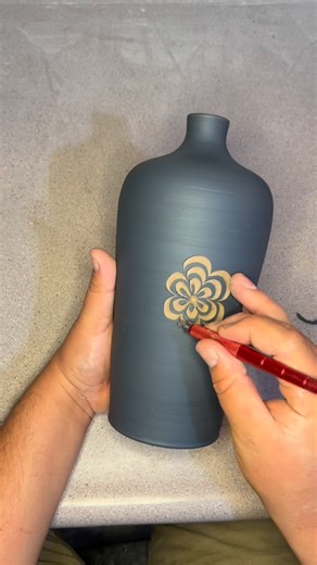 Pottery is certainly a process that teaches you patience. This bottle is sitting on the shelf waiting 🔥 but it will be fired soon and then fired again and finally a finished product. Waiting isn’t always fun but opening the kiln after the final firing certainly feels like Christmas morning. It’ll be worth the wait 🤞 | The King and The Flower Pottery