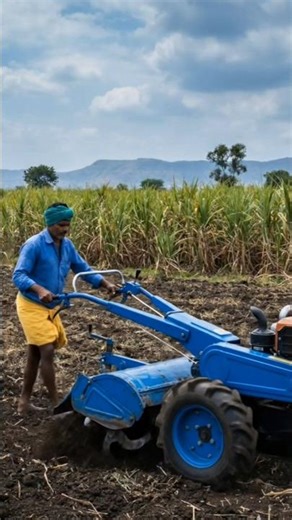 Hard Work of Indian Farmer | Power Tiller Farming in Sugarcane Field