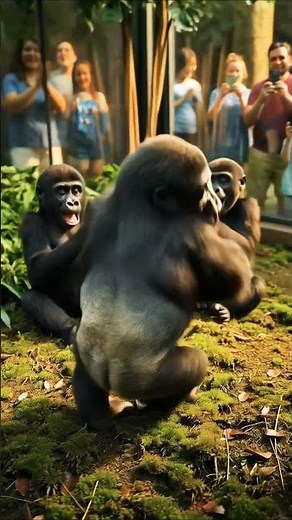 🦍💃 Is This Baby Gorilla Throwing the Cutest Dance Party Ever? 🎶😍