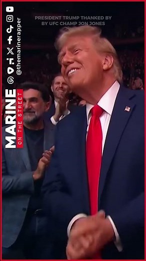 PRESIDENT TRUMP THANKED BY UFC CHAMP JON JONES.