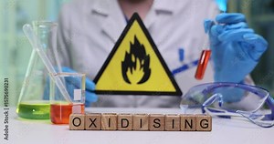 A lab setup shows oxidizing agents and safety precautions to improve chemistry education for students