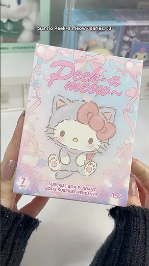 Sanrio Peek- a Meow~ Series :3 #sanrio #cute #unboxing #miniso #hellokitty #blindbox #3dstickers