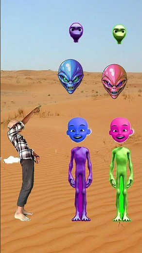 2 alien frogs machting green screen funny video 🤩😅