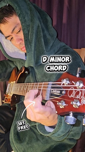 how to play D minor chord #guitar #musicvideo #shorts