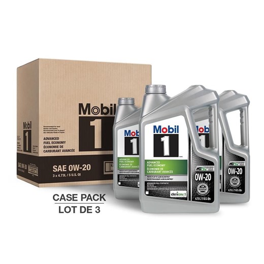 Mobil 1™ Advanced Fuel Economy Full Synthetic Motor Oil 0W-20, 3 PACK 4.73 L - Walmart.ca