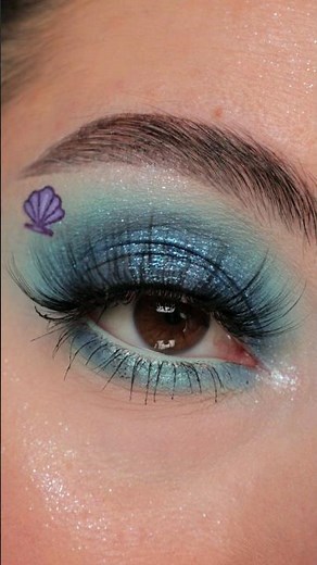 The 'little mermaid" makeup tutorial 🐠🧜‍♀️ #thelittlemermaid #ariel #eyetutorial #makeupshorts