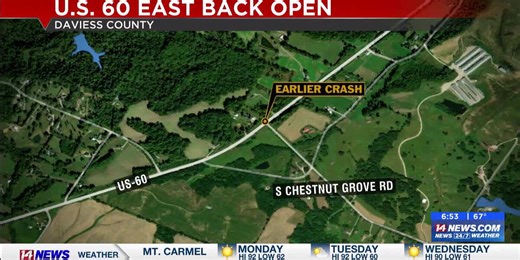 Traffic Alert: U.S. Hwy. 60 back open after vehicle accident