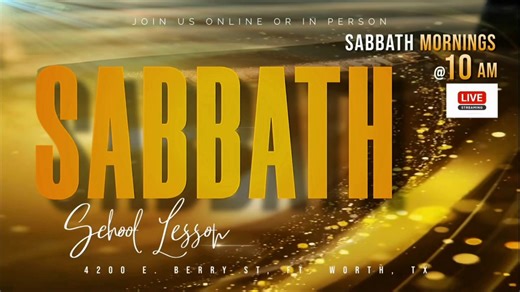 Sabbath School Lesson Study Qt.1 Lesson #1 1-3-26 | Grace Temple SDA Church