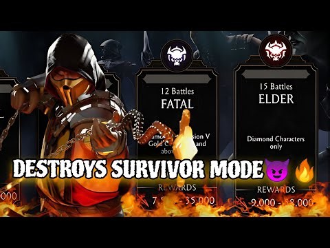 MK11 SCORPION SURVIVOR MODE GAMEPLAY💀 INSANE STREAK! NO LOSSES?Mortal Kombat Mobile