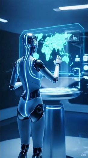 AI Robot Controlling The Digital World | Futuristic Technology Interface