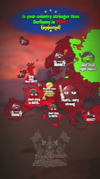 How strong is Germany in 2050? 🇪🇺😳 #mapping #geography #history #europe #germany #russia