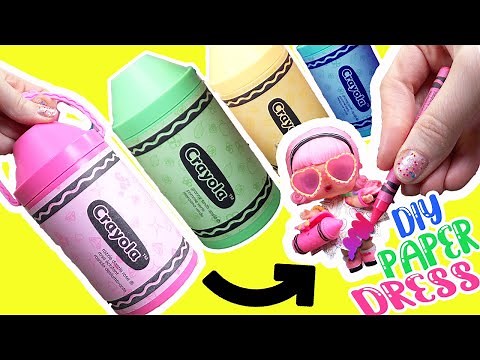LOL Surprise Crayola Color Me Studio with DIY Paper Dresses! Crafts for Kids
