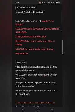 Export Multiple Tables Using Data Pump (expdp) with Parallel in Oracle 19c | Step-by-Step Guide
