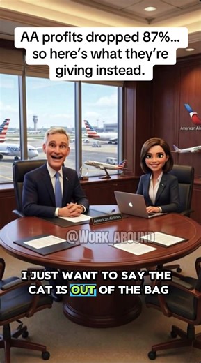 American Airlines profits dropped 87%… so here’s what they’re giving instead. #relatable #cartoon #airportlife #flightattendant #americanairlines