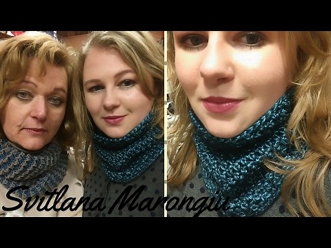 Tutorial Scaldacollo facile a punto riso all'uncinetto