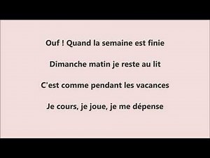 Les jours de la semaine - Chanson de musique-école
