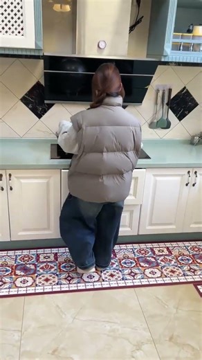 This kitchen mat is not only stylish but also features a non-slip design.