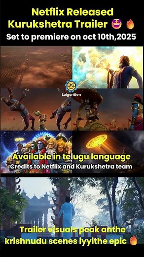 Netflix Releases Kurukshetra Trailer | Mahabharata Set to Premiere Oct 10 #kurukshetra #trending