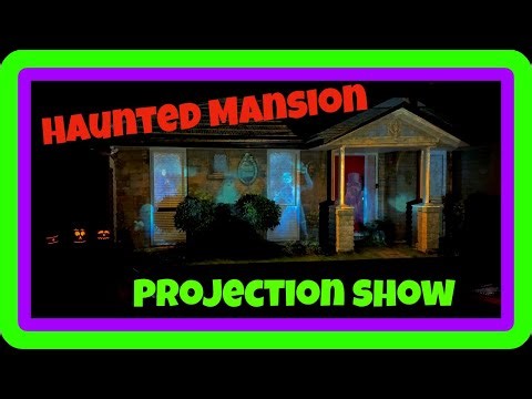 Halloween Projection Mapping Show: Disney's Haunted Mansion (Grim Grinning Ghosts)