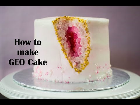 GEODE Cake tutorial - simple and easy way of making geode cake using buttercream frosting.