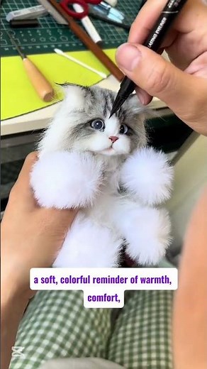 FuzzyTwist Easy pipe cleaner craft, fluffy pet cat #pipecleanerart #diy #craft