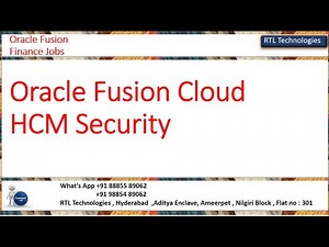 Oracle Fusion HCM Security| HCM Security | Users | Roles | Real Time | Placement | Interview