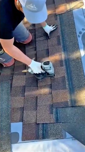Applying Roofing Techniques to Install Asphalt Shingles with Precision #shorts
