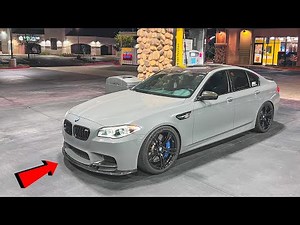 Installing A Carbon Fiber Lip On My F10 M5 !!! *WAY BETTER!!*