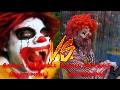 Ronald McDonald (rackaracka) vs Ronald McDonald (happy meal) vs entre personajes