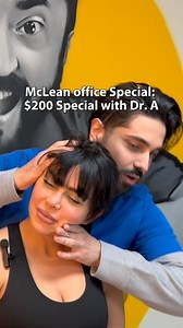 5.3K views · 24 reactions | $200 Special for mclean office only with Dr. A. Link in bio for appointment #NeckPain #BackPain #dmv #1docinthedmv #LowBackPain #dmv #exercise #workingout #pain #doctor #physicaltherapy #ASMR #ASMRSounds #ASMREating #Chiropractic #Chiropractor #atl #Migraines #Pain #Sciatica #NervePain #atl #atlanta #washingtondc #alexandriava #relief #headache | Metropolitan Headache and Spine Center | Facebook