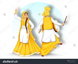 Back View Punjabi Man Playing Dhol Stock Vector (Royalty Free) 1764509189 | Shutterstock