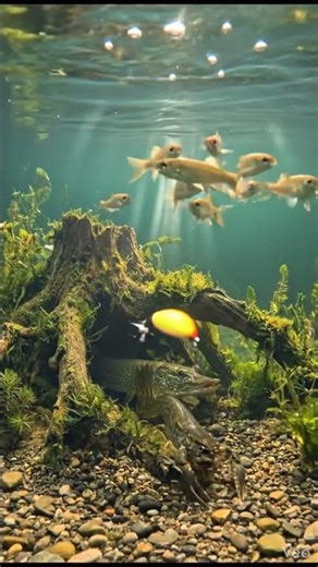 PREDATOR LURKING Underwater! 🎣😱 #Shorts #Fishing