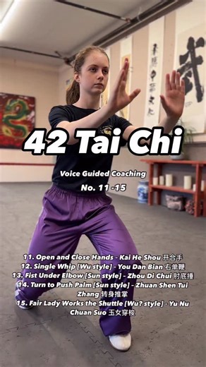 Dao Universe 道宇 on Instagram: "42 Tai Chi No. 11-15 Voice Guided Coaching Join us in Dao Universe ✅👉 Online learning on daouniverse.com ✅👉Bend,OR learning oregontaichi.com #taichi #chi #kungfu #meditation #qigong"