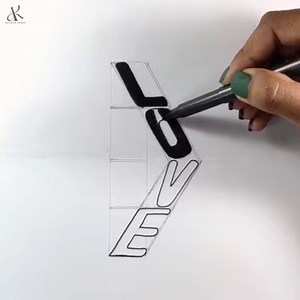 102K views · 393 reactions | How to draw - Easy 3D LOVE illusion art  | Artistic Komal | Facebook
