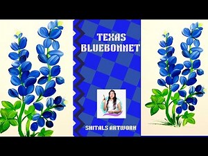 Easy and Simple Bluebonnet | Learn to paint Texas Bluebonnet | Bluebonnet using Acrylics