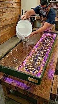Making a Luxury Epoxy River Table! (Satisfying Resin Art) 🪵