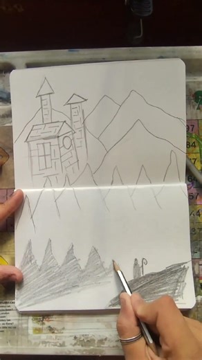 jungle rough sketch #roughsketch #junglesketch#beautiful #graphitesketch #drawing #drawingshorts