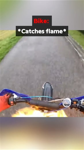 Random Guy Has To Put Out Bike Fire
