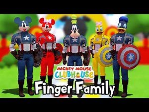 Captain Mickey Mouse Clubhouse Finger Family Nursery Rhymes & Kids Songs