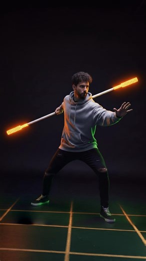 Led contact staff spinning #contactstaff #firecontactstaff #contactstaffspinning #amazeables | Amazeables